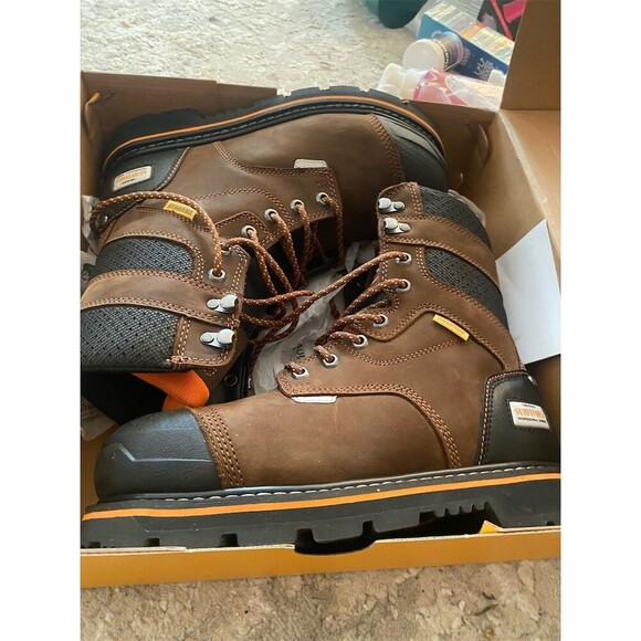 Herman Survivors Dozier Men\'s Waterproof Work Boots Brown Size 8.5